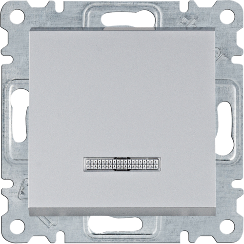 Вимикач з підсвічуванням 1-полюсний Lumina, срібний, 10АХ/230В  WL0212