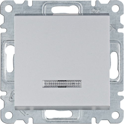Вимикач з підсвічуванням універсальний Lumina, срібний, 10АХ/230В  WL0222